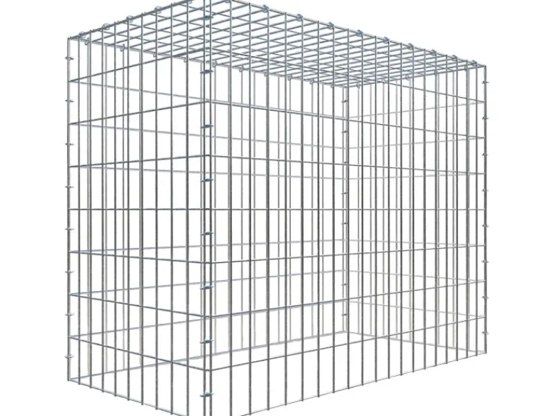 Gabiona C-Ring-Gabione-Anbaukorb Typ 3 80 x 100 x 50 cm Maschenw 5 x 10 cm