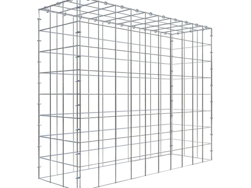 Gabiona C-Ring-Gabione-Anbaukorb Typ 3 80 x 100 x 30 cm Maschenw 10 x 10 cm