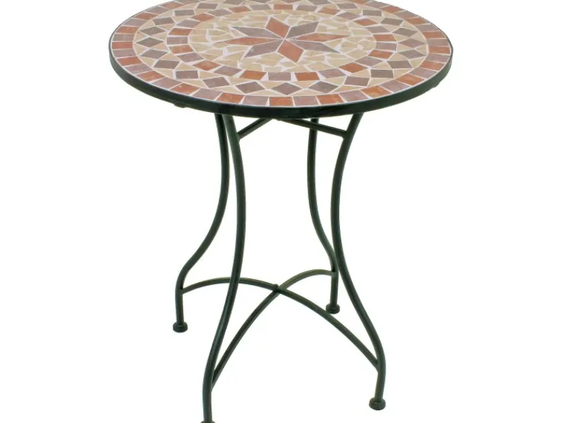 Garden Pleasure Stühle^Balkon-Set Mosaik Amarillo 3-teilig Braun