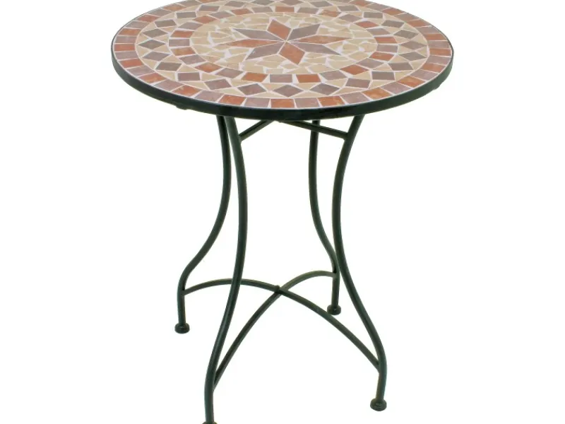 Garden Pleasure Stühle^Balkon-Set Mosaik Amarillo 3-teilig Braun