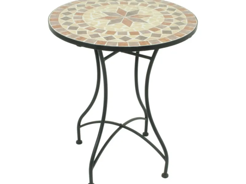 Garden Pleasure Stühle^Balkon-Set Mosaik Amarillo 3-teilig Braun