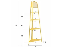 Garden Pleasure Eckregale^Mwh Eckregal Ekko 180 cm x 48 cm x 48 cm