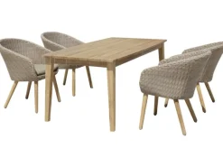 Garden Pleasure Stuhl Visalia 4er-Set Grau FSC®