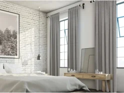 Gardinenstangen-Set Holz Weiß 200 cm