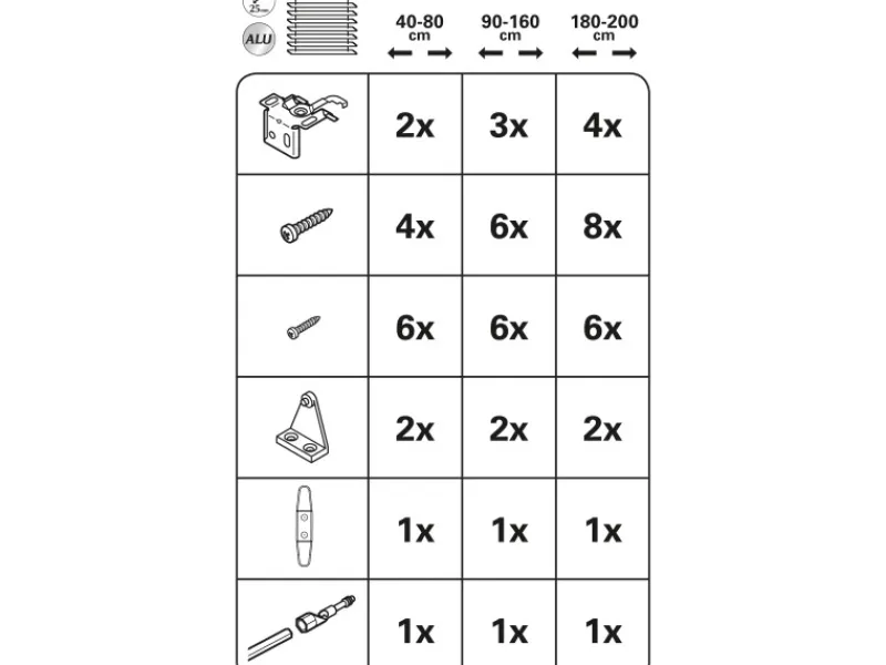 Gardinia Aluminium Jalousie 130 cm x 175 cm Silber