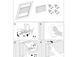 Gardinia Raffrollos|Plissees^Dachfenster-Plissee mit Saugnäpfe 47,3 cm x 100 cm