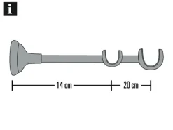Gardinia Doppelträger Europa offen für Ø 19 mm Silber-antik