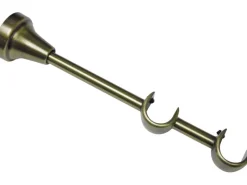 Gardinia Doppelträger offen Messing-Antik 14 cm / 6 cm