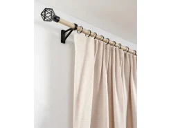 Gardinia Dreiecksträger Denver geschlossen für Ø 25 mm 10 cm Schwarz Matt