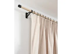 Gardinia Dreiecksträger Denver geschlossen für Ø 25 mm 10 cm Schwarz Matt