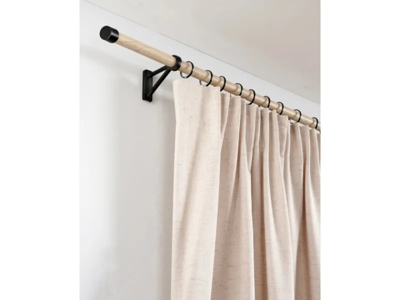 Gardinia Dreiecksträger Denver geschlossen für Ø 25 mm 10 cm Schwarz Matt