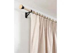 Gardinia Dreiecksträger Denver geschlossen für Ø 25 mm 10 cm Schwarz Matt