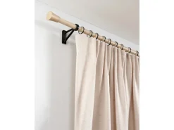 Gardinia Dreiecksträger Denver geschlossen für Ø 25 mm 10 cm Schwarz Matt