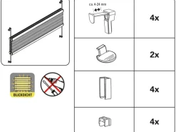 Gardinia Easy Fix Plissee Greta Verspannt 90 cm x 130 cm