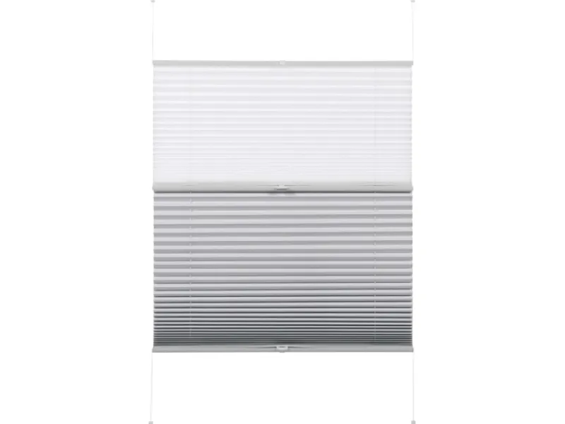 Gardinia Easy Fix Plissee Tag und Nacht Weiß 100 cm x 130 cm