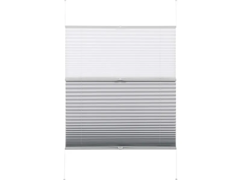 Gardinia Easy Fix Plissee Tag und Nacht Weiß 100 cm x 130 cm