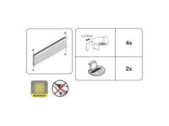 Gardinia Plissees^EasyFix Plissee mit 2 Bedienschienen 55 cm x 130 cm Elfenbein