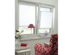 Gardinia EasyFix Plissee mit 2 Bedienschienen 65 cm x 130 cm Weiß