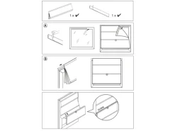 Gardinia Raffrollos^Easyfix Raffrollo Magnetisch Grau 50 cm x 140 cm