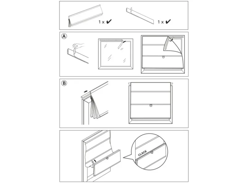 Gardinia Easyfix Raffrollo Magnetisch Grau 80 cmx 140 cm