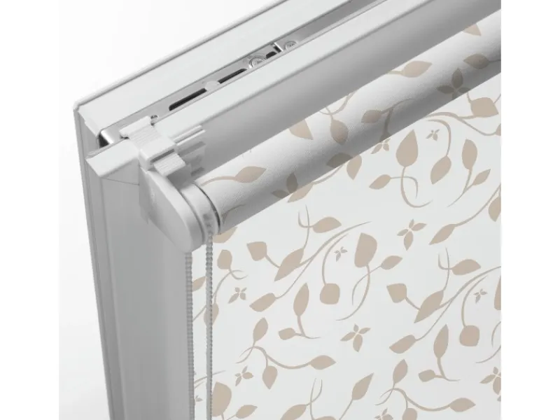 Gardinia EasyFix Rollo Dekor Scandinavian 75 cm x 150 cm Weiß/Natur