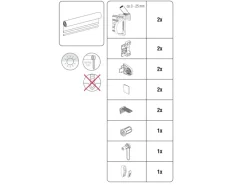 Gardinia EasyFix Rollo Dekor Scandinavian 75 cm x 150 cm Weiß/Natur