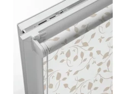 Gardinia EasyFix Rollo Dekor Scandinavian 75 cm x 150 cm Weiß/Natur