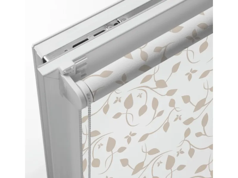 Gardinia EasyFix Rollo Dekor Scandinavian 75 cm x 150 cm Weiß/Natur