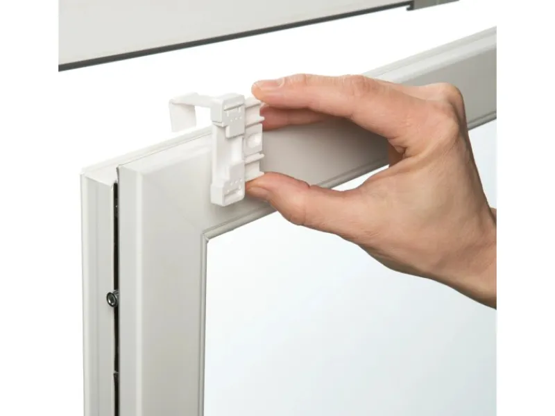 Gardinia EasyFix Rollo Dekor Scandinavian 75 cm x 150 cm Weiß/Natur