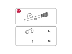 Gardinia Gardinenstangen^Endknopf Chicago Apollo Ø 20 mm Schwarz 2-er Pack