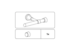 Gardinia Endstück Europa für Ø 19 mm Silber-