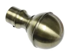 Gardinia Endstück Europa Geo für Ø 19 mm Messing-Antik