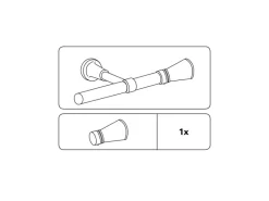 Gardinia Endstück Europa Lago für Ø 19 mm Silber-