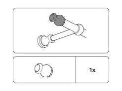Gardinia Seilspanngarnituren^Endstück Lugano für Ø 28 mm