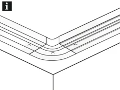 Gardinia Gardinenschienen^Erkerbogen 3-läufig GE3 Weiß 18,5 cm x 18,5 cm