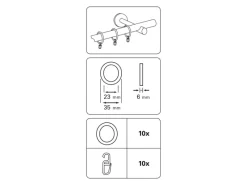 Vorhänge|Gardinen^Gardinia Gardinenringe für Vitrage- und Caféhausstangen 10-er Pack