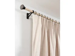 Gardinia Gardinenringe-Set Denver für Ø 25 mm Schwarz Matt 10-teilig