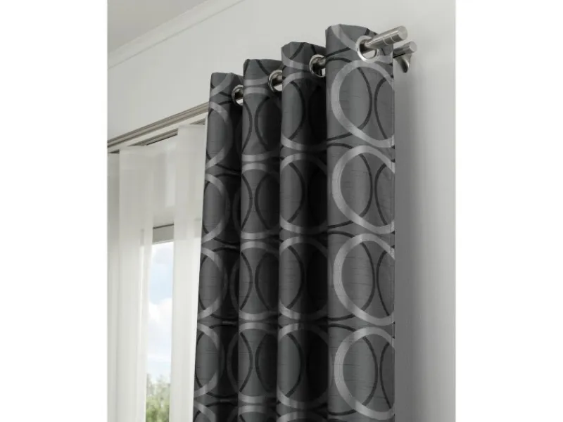 Gardinia Vorhänge|Seilspanngarnituren^Gardinenstange Chicago mit Innenlauf II Ø 20 mm Edelstahloptik 240 cm