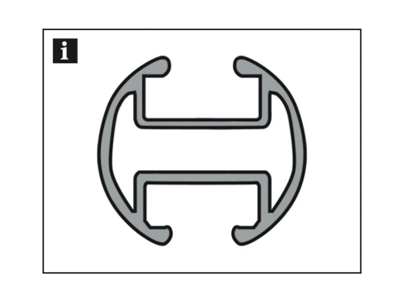 Gardinia Vorhänge|Seilspanngarnituren^Gardinenstange Chicago mit Innenlauf II Ø 20 mm Edelstahloptik 240 cm