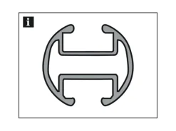 Gardinia Gardinenstange Chicago mit Innenlauf II Ø 20 mm Edelstahloptik 160 cm