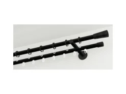 Gardinia Gardinenstange Chicago mit Innenlauf I Ø 20 mm Schwarz - Matt 240 cm