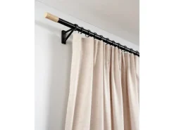 Gardinia Gardinenstange Denver Ø 25 mm 200 cm Schwarz Matt