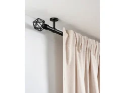 Gardinia Gardinenstange Denver Ø 25 mm 240 cm Schwarz Matt