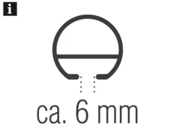 Gardinia Gardinenschienen^Gardinenstange Memphis mit Innenlauf I Ø 16 mm 160 cm