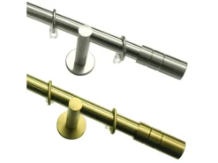 Gardinia Seilspanngarnituren^Gardinenstangen-Set Zylinder Ø 20 mm optik 160 cm