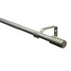 Gardinia Gardinenstangen-Set Zylinder Ø 16/19 mm Edelstahloptik 190 cm - 340 cm