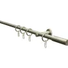Gardinia Gardinenstangen|Seilspanngarnituren^Gardinenstangen-Set Sigma Ø 16 mm Edelstahloptik 120 cm
