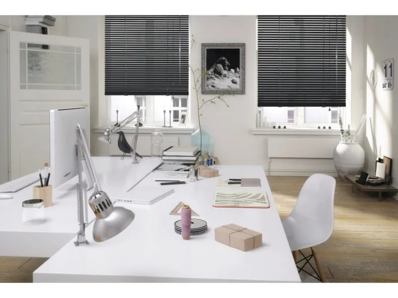 Gardinia Jalousie Aluminium 60 cm x 175 cm Schwarz