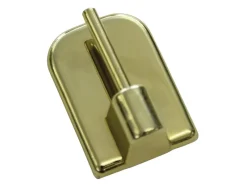 Gardinia Klebehaken für Vitragestangen Ø 11 mm Messing 4-er Pack