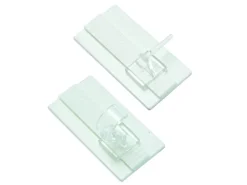 Gardinia Türvorhänge|Vitragestangen^Klebehaken Universal für Vitrage- u. Cafehausstangen Weiß 2-er Pack